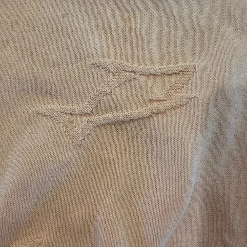 Zara Big Kids Knit Wear Orange Peach Lightweight Sweater w/ Sharks Size  7
